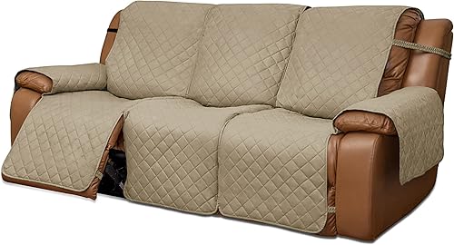 Easy-Going Funda de sofá reclinable de gran tamaño, reversible para sillón reclinable de 3 asientos, funda de sofá dividida para cada asiento con