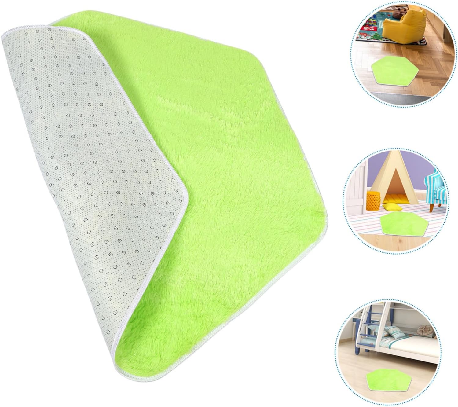 Abaodam Hexagonal Play Mat for Boys and Girls Soft Rug for Nursery and Playroom Safe and Comfortable Crawling for Playhouse Tents and Activity Areas