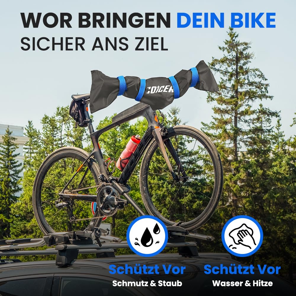 Coicer 2er Pack Lenkerschutzhülle Ebike Transportschutz Fahrrad Zubehör Fahrradabdeckung Wasserfest Feuchtigkeits- und Staubgeschützt Fahrrad Abdeckung