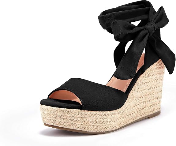 Amazon.com: Seraih - Sandalias de alpargata con lazo para mujer, sandalias  de tacón y plataforma para verano : Ropa, Zapatos y Joyería