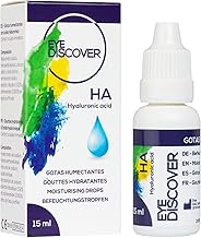 Hydrating Eye Drops with Hyaluronic Acid and Hydroxyethyl Cellulose, Artificial Tears for Dry Eyes, Moisturizing, Relieve Irritation (15ml)