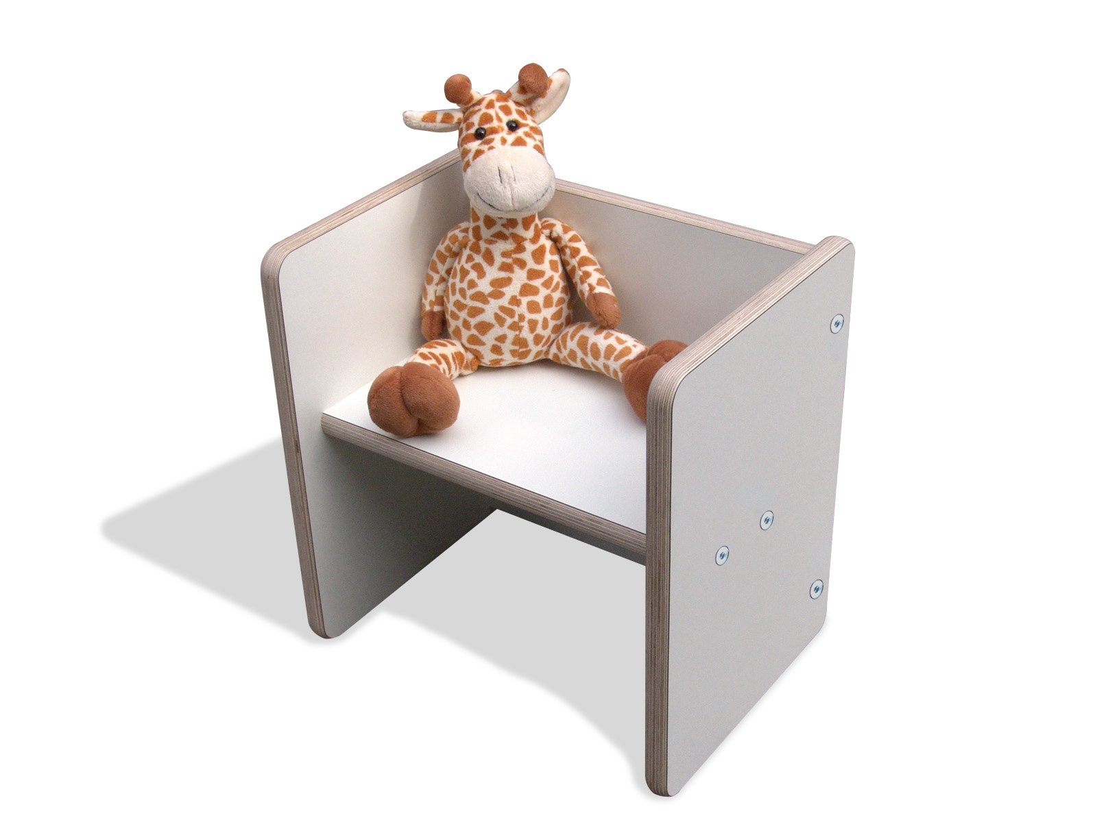 Die Schreiner - Christoph Siegel - Eli-Kids Wendehocker - weiß 2mount Montessori Kinder Stuhl Kinderbank Kindersitzbank Sitzhocker aus Meisterhand, Würfelhocker