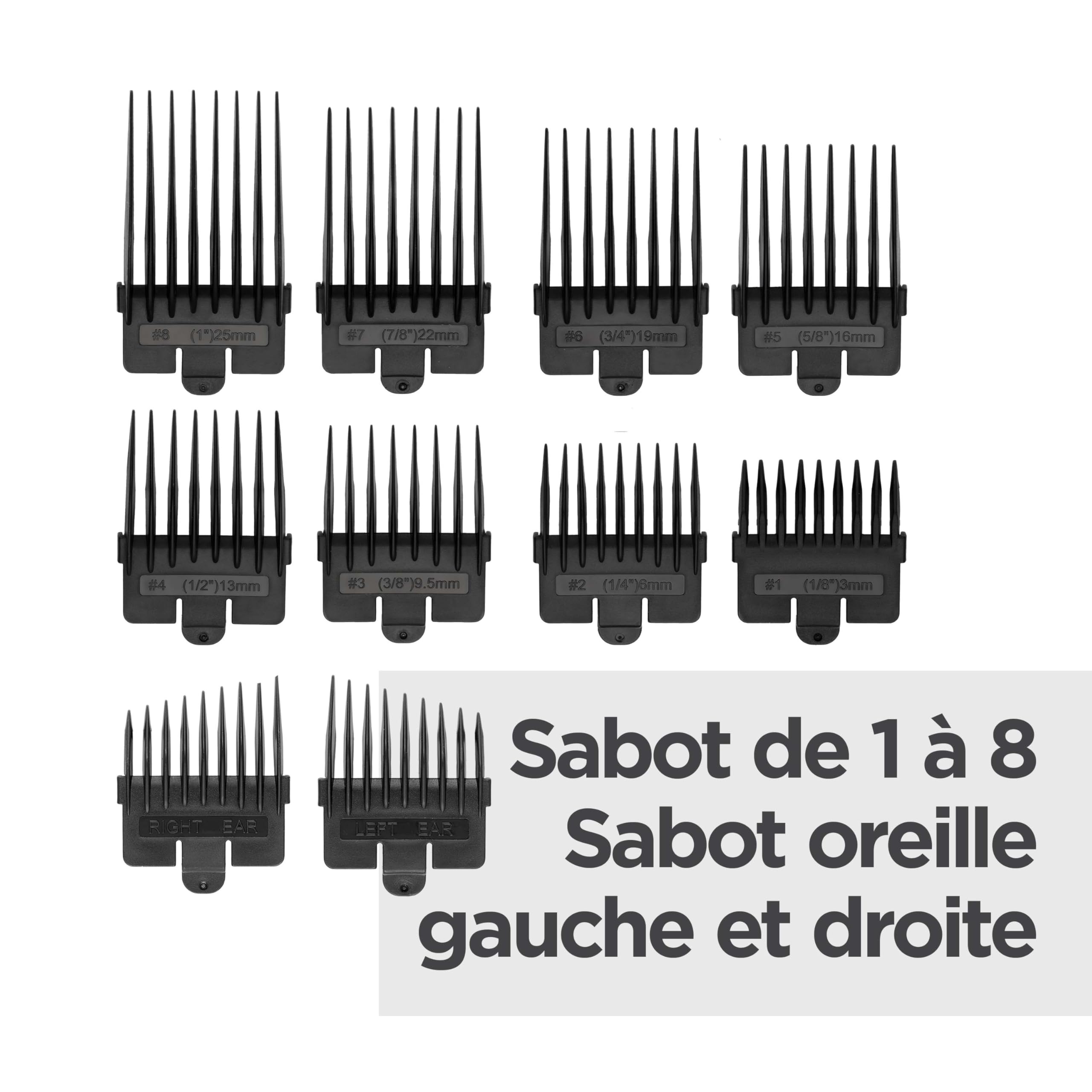 BaByliss E812E Tondeuse cheveux sans fil Lithium Power, batterie Lithium, charge rapide, lames acier japonais, 8 sabots