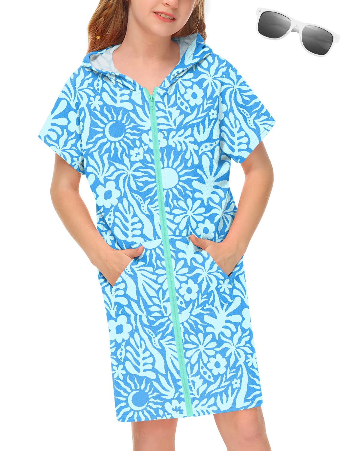 BesserBay Boys Girls Swim Cover Up Terry Cloth Swimwear