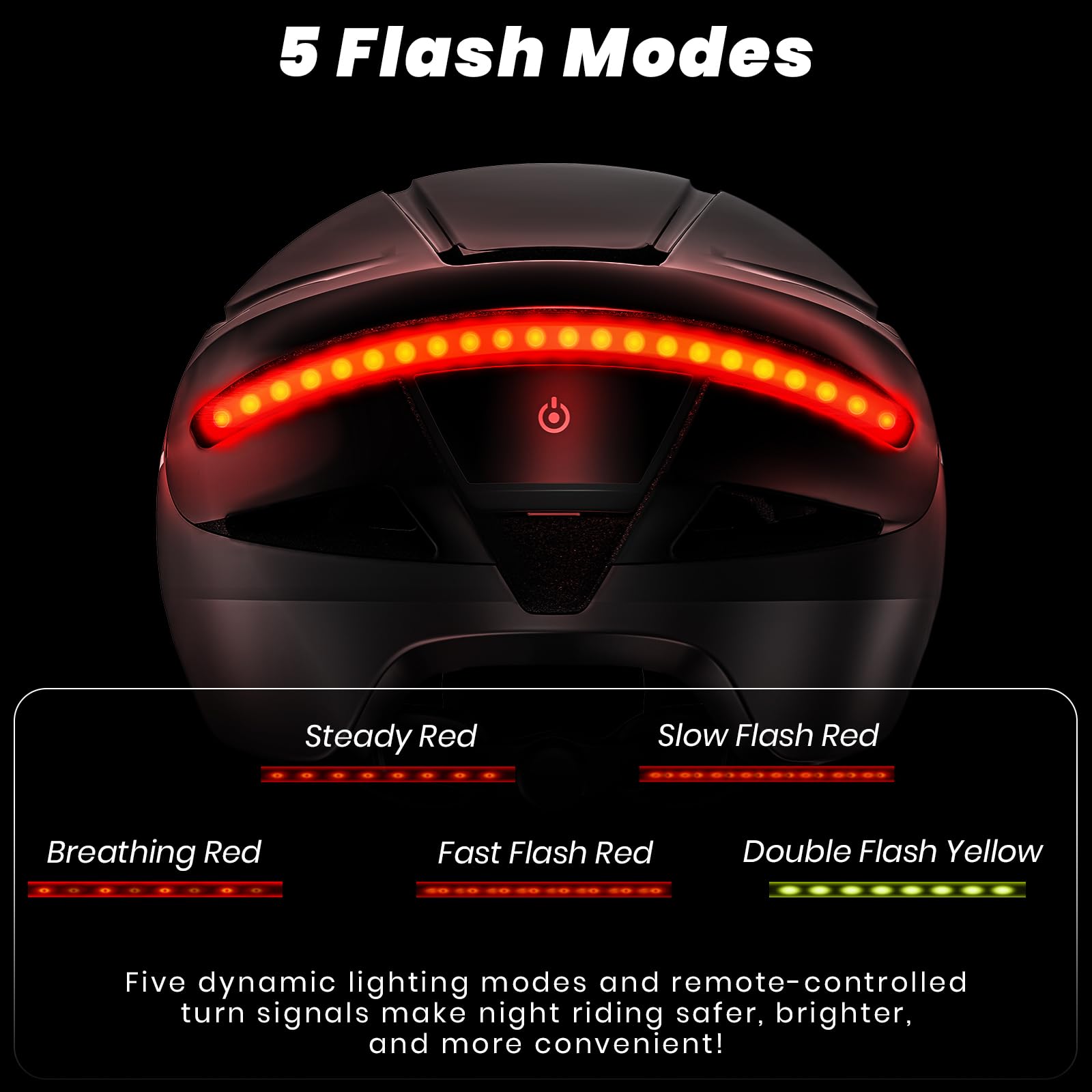 Favoto Casco Bici Intelligente con Luce - Casco Ebike Certificato CE Doppio Guscio per Uomo Donna con Indicatori di Direzione per Ciclismo su Strada e Spostamenti in Città