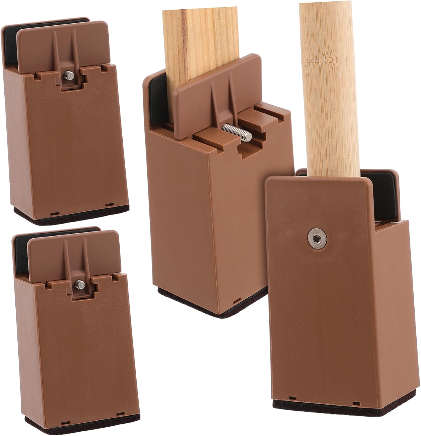 4pcs Bed Risers Table and Chair Leg Covers Height Increase for Comfort