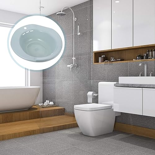 Miniatura 6 de Bañera sentada sobre el inodoro Lavabo de baño para mujeres embarazadas hemorroidales Los ancianos y pacientes post episiotomía azul