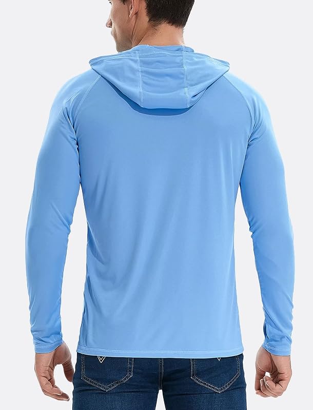 3 Pack Men's UPF 50+ Sun Protection Shirts Fishing Hoodie Long Sleeve M image 5