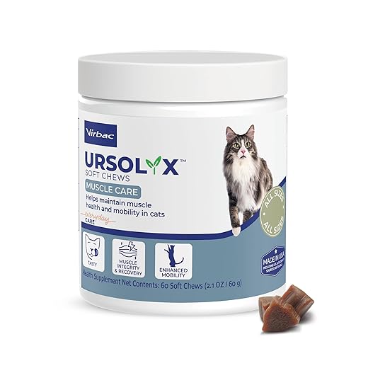 URSOLYX™ Soft Chews for Cats | Muscle Health Support for Senior, Active or Recovering Cats | 60 Count 2- Month Supply