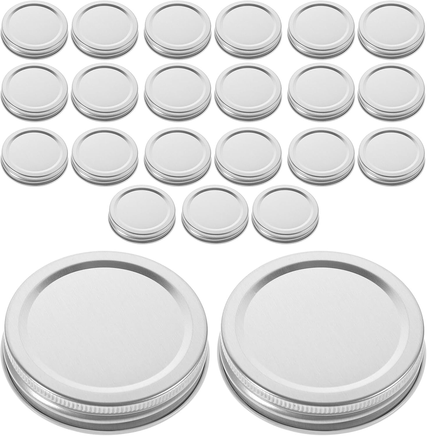 24pcs 70mm Tinplate Mason Jar Lids Glass Jar Sealing Covers Leakproof Reusable Metal Caps for Jam Food Preservation and Canning Storage