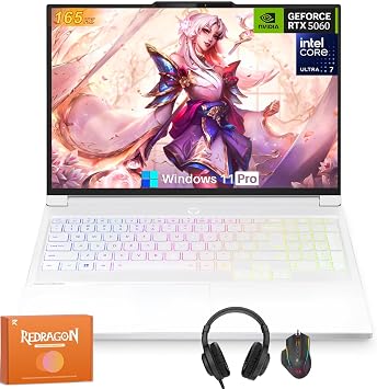 Lenovo Legion 7i OLED Gaming Laptop, Intel Ultra 7 255HX, NVIDIA GeForce RTX 5060, 16" 2.5k 165Hz 500 nits Display, 32 GB DDR5 RAM 1 TB SSD, Wi-Fi 7, Backlit Keyboard, Windows 11 Pro, w/Accessories