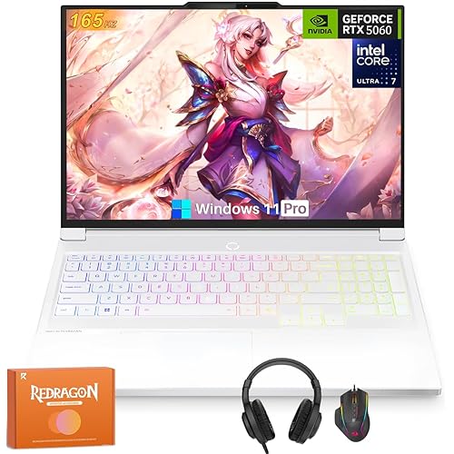 Lenovo Legion 7i OLED Gaming Laptop, Intel Ultra 7 255HX, NVIDIA GeForce RTX 5060, 16" 2.5k 165Hz 500 nits Display, 32 GB DDR5 RAM 1 TB SSD, Wi-Fi 7, Backlit Keyboard, Windows 11 Pro, w/Accessories