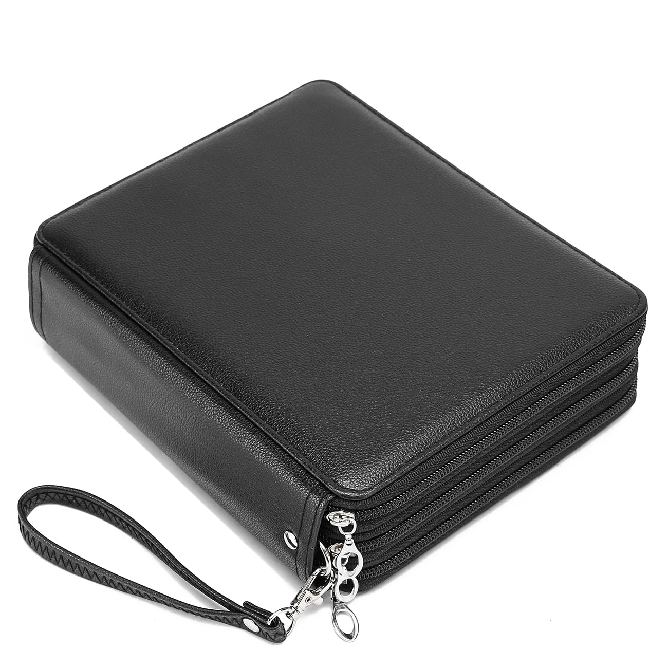 YOUNGCOL Deluxe PU Leather Colored Pencil Case - 120 Slots Pencil Holder with Handle Strap Large Capacity Pencils Box โ image 1