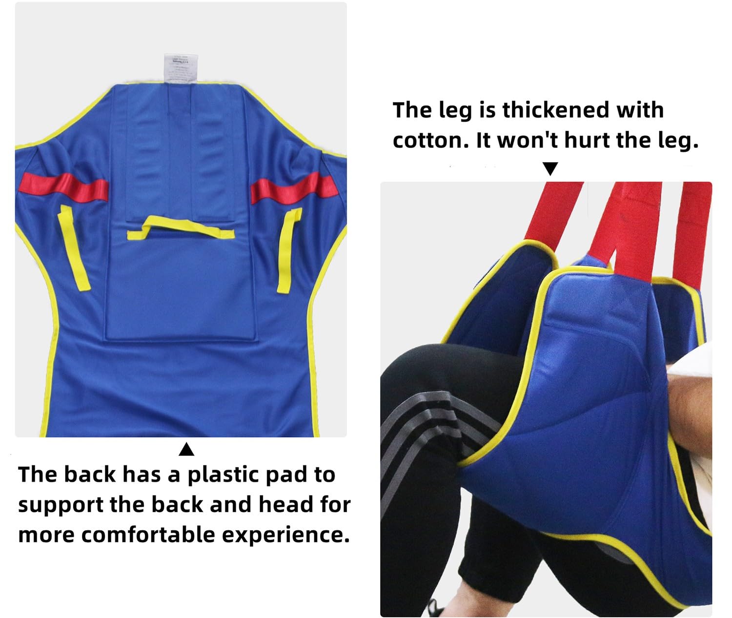 Arnés Elevación Paciente Cuerpo Completo, Inturón De Transferencia Médica De Elevación, Gruas Personas Mayores, para Enfermería, Anciano, Discapacitado, Arnes para Baño,Carga Máxima 230 Kg L