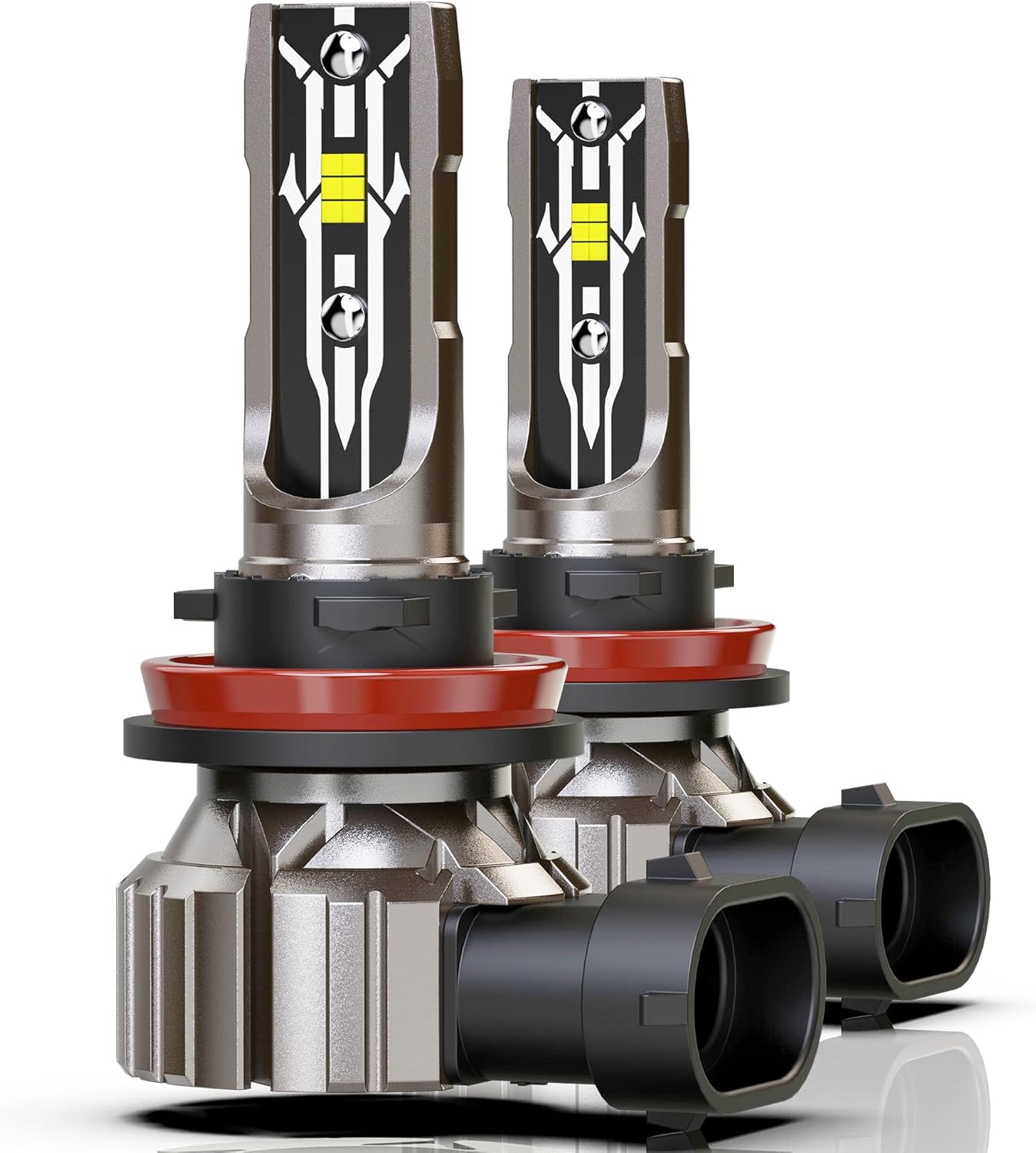 RENO H11 H9 H8 Fog Light Bulbs, Powersports ATV UTV 6000K White Fanless H11 H16(JP) Fog Light, Front Light Bulb of 2 Powersports ATV UTV