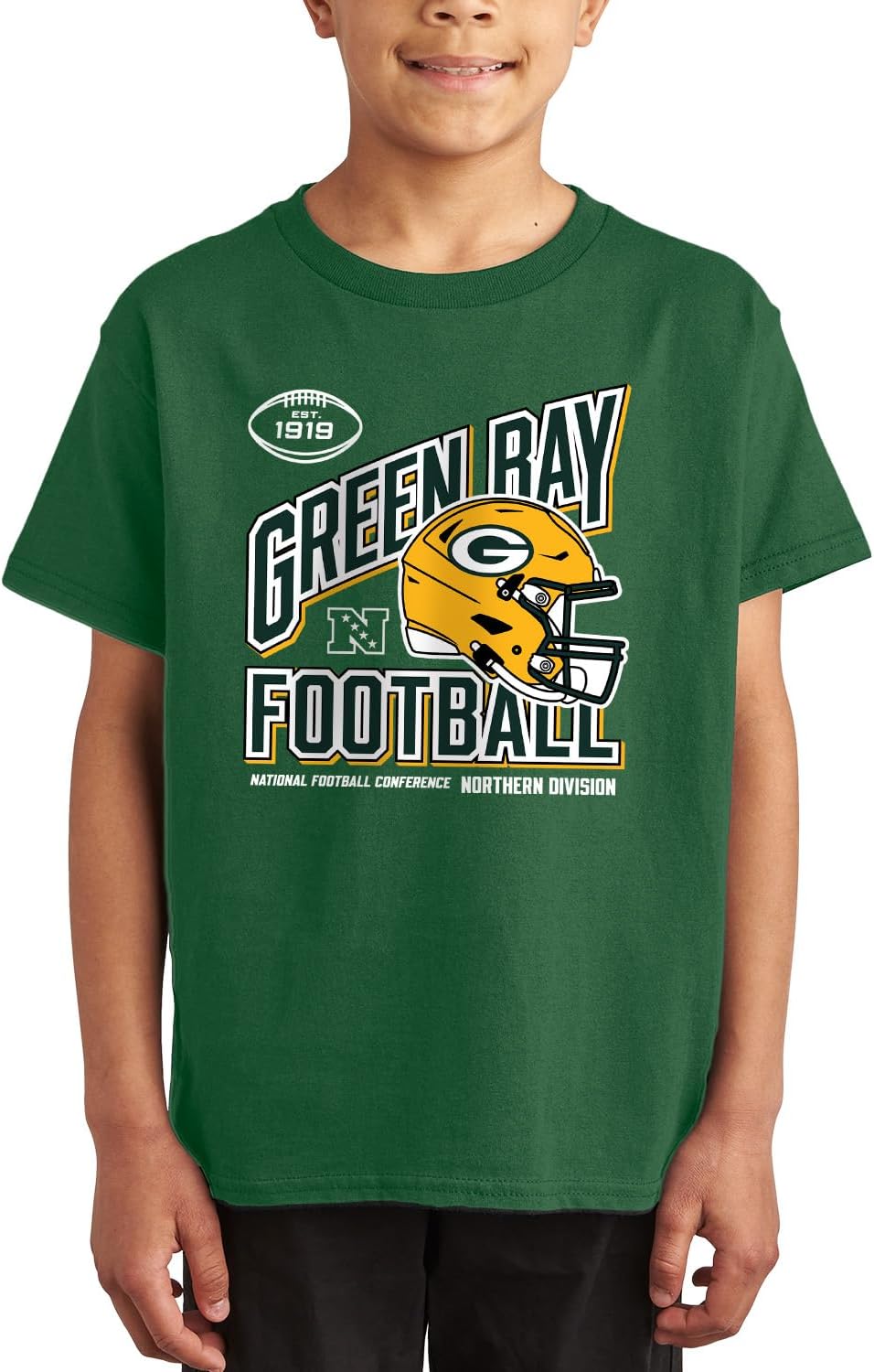 Junk Food NFL - Angle Helmet - Unisex Youth Short Sleeve Fan Tee