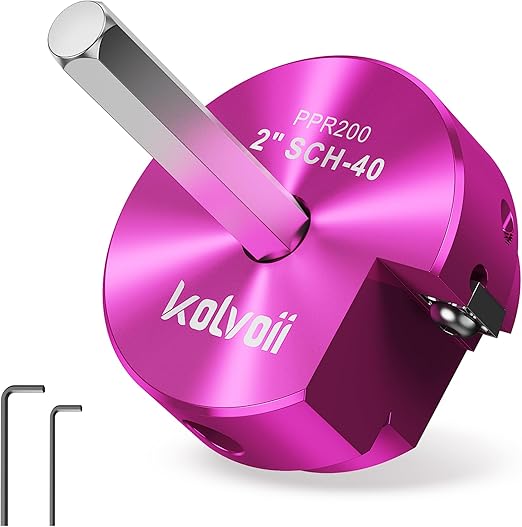 Kolvoii 2 Inch PVC Pipe Reamer, PVC Fitting Saver for SCH 40, Plastic Pipe Fitting Reamer, Pipe Reamer Suit for Water Lines, Drain Lines, Vent Lines