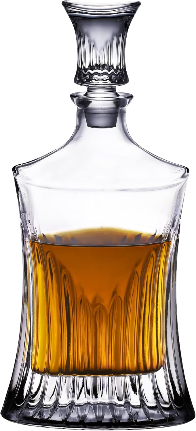 Whiskey Decanter, Crystal Liquor Decanter Old Fashioned Whiskey