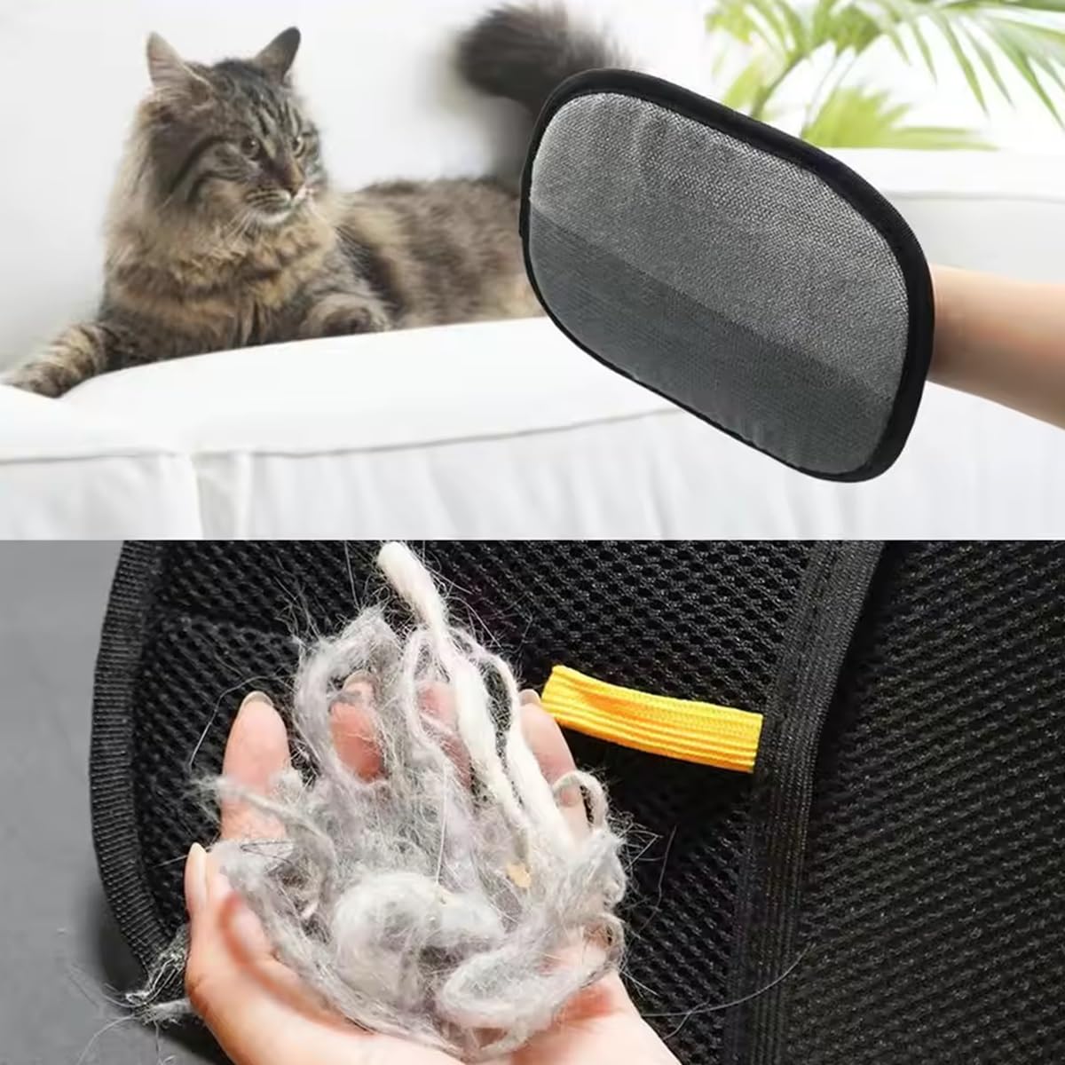 Lot De 3 Gants De Toilettage Pour Chats Et Chiens - Double Face, Réutilisables