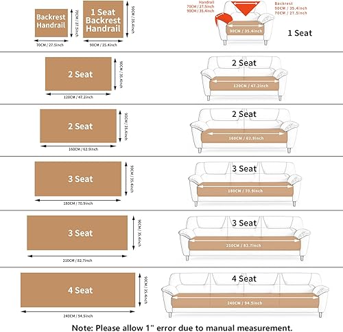 Miniatura 7 de Fundas de terciopelo para sofá, fundas de sofá lavables seccionales, fundas de sofá medianas antideslizantes para sillón reclinable y sofá biplaza