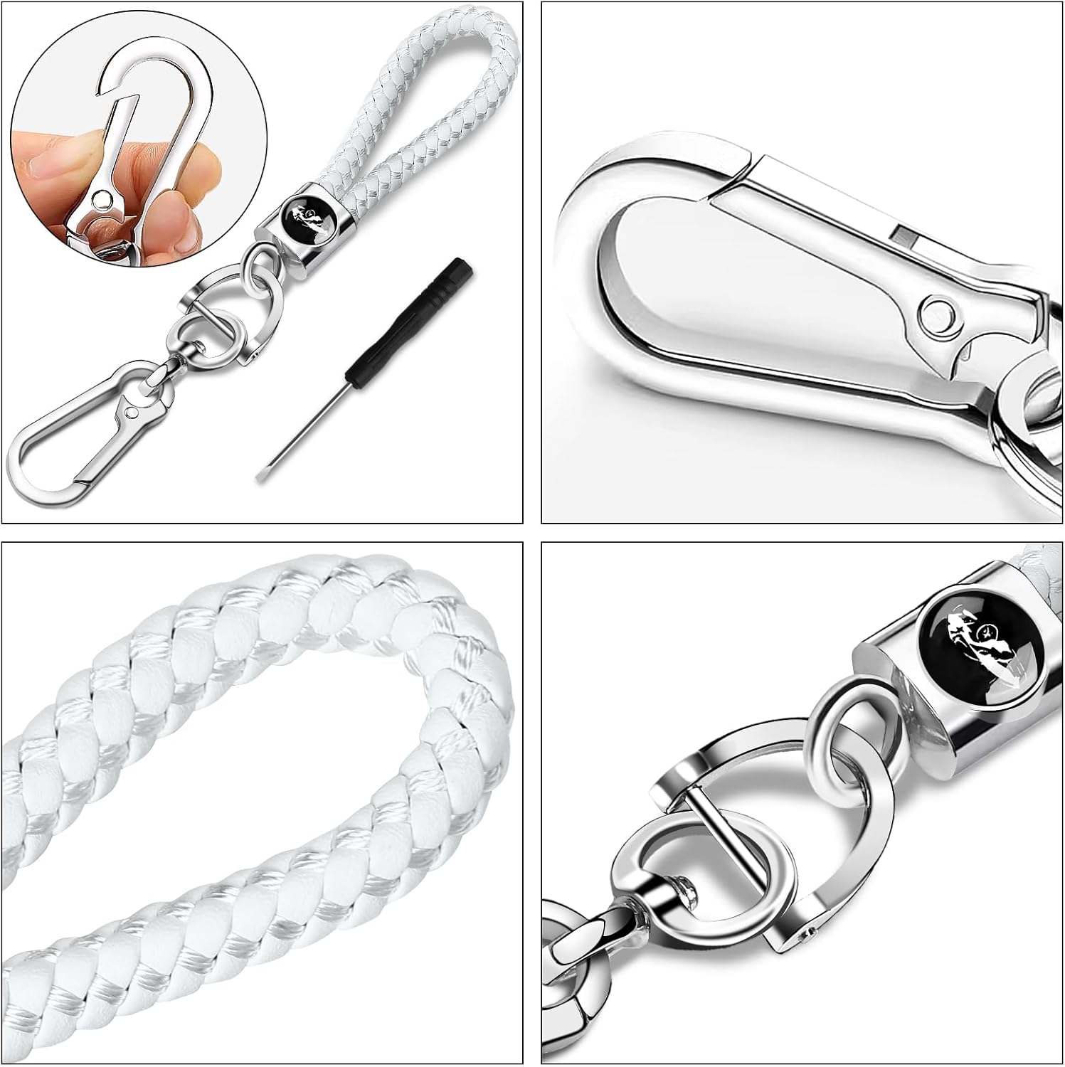 Intermerge Ford Key Fob Cover Case with Keychain, Fit Expedition Mustang Fusion Raptor F250-550 Edge Explorer Smart Remote