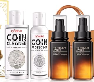 Coin Cleaner and Protector Kit Solution,Leather Purse Cleaner and Conditioner