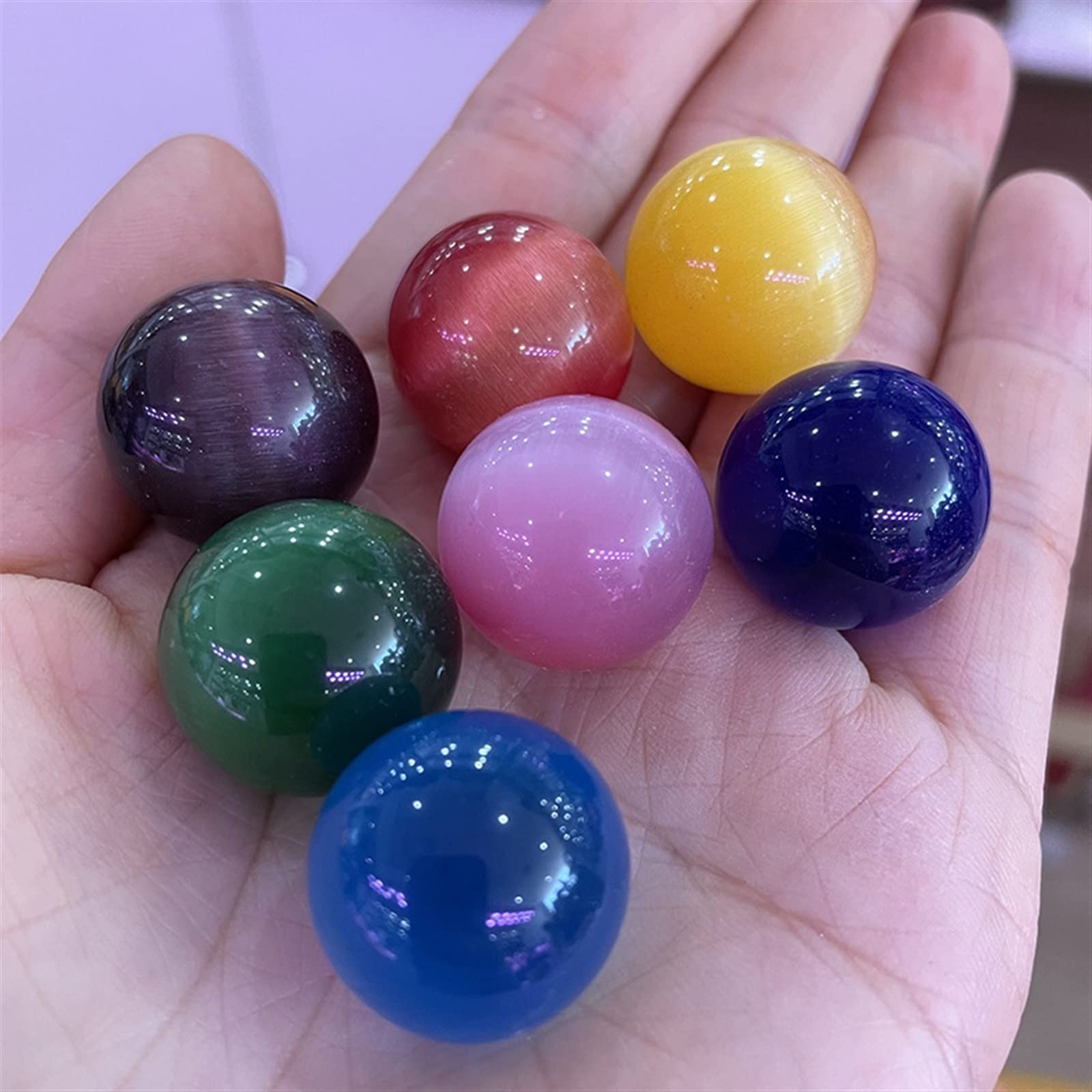 Amazon.co.jp: 20mm キャッツアイ クォーツ クリスタル ボール ビー玉