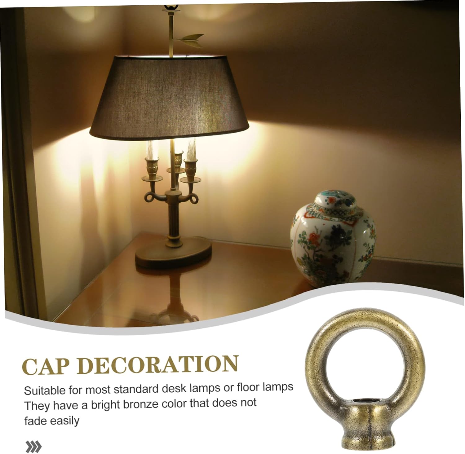 4pcs Metal Light Screw Caps Lampshade Finials for Floor Lamps Table Lamps Install