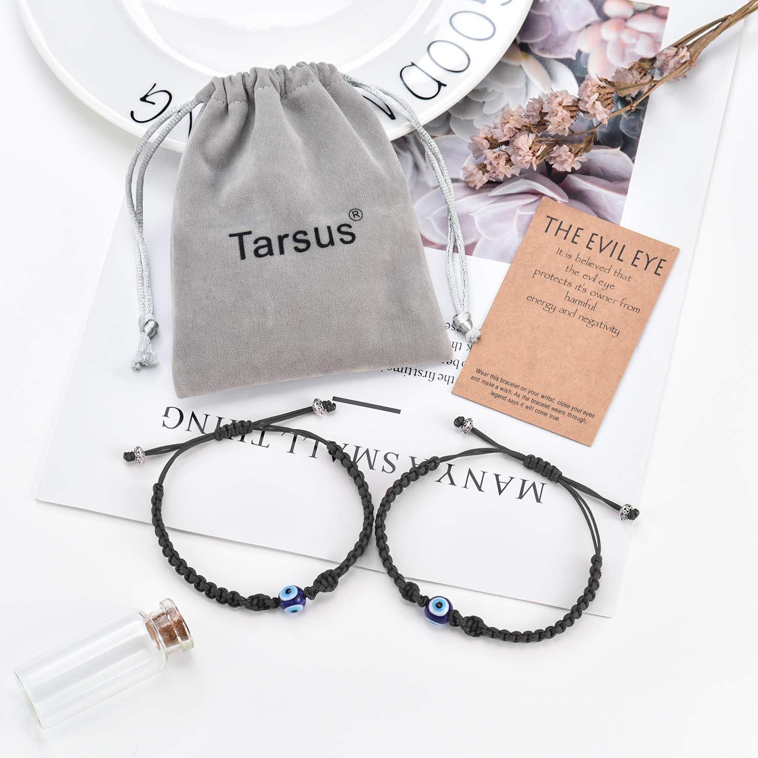 Pulsera ajustable de ojo malvado grande de cábala, amuleto de cuerda roja Nazar para familia, pareja, mejor amigo, mujeres, hombres y niñas, Resina 5