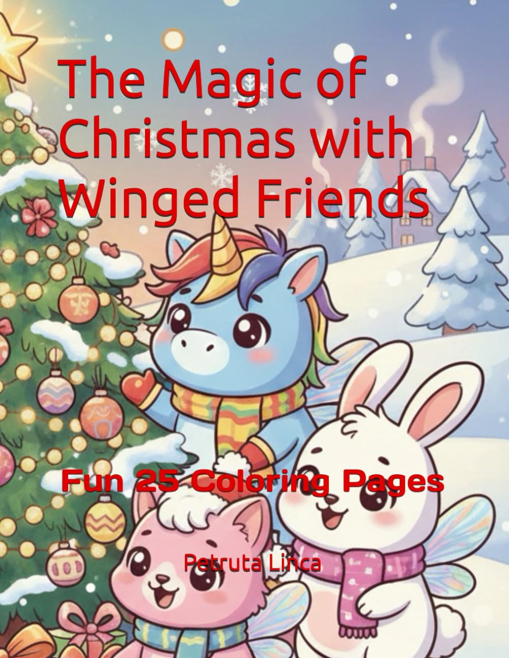 The Magic of Christmas with Winged Friends: Fun 25 Coloring Pages for Kids