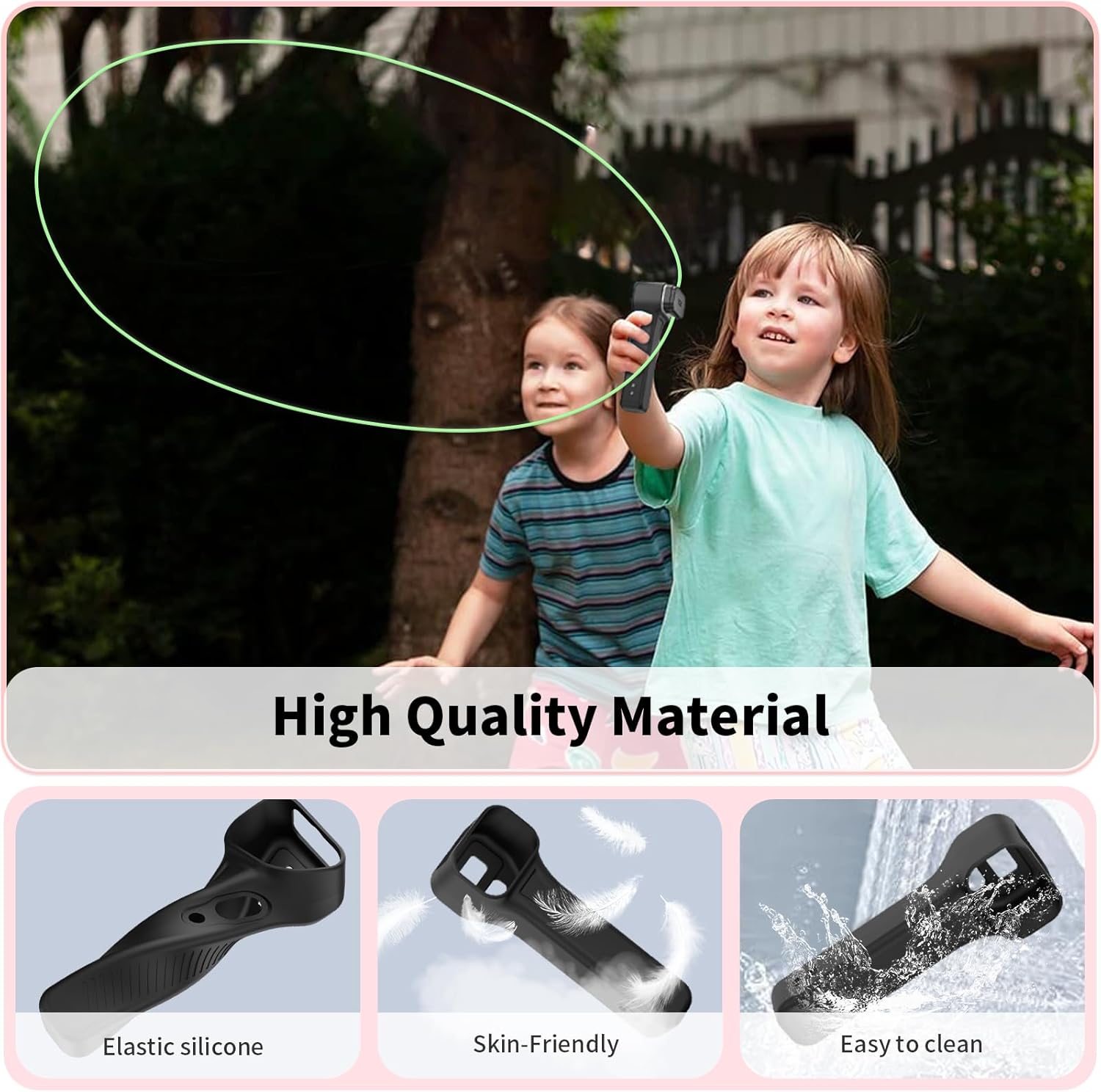 Silicone Case Cover for Loop Lasso Nano String Shooter Toy,Anti Slip Shockproof Protective Case Compatible Loop Lasso Nano String Shooter Toy, Cover for String Shooter Toy with Lanyard (Black)