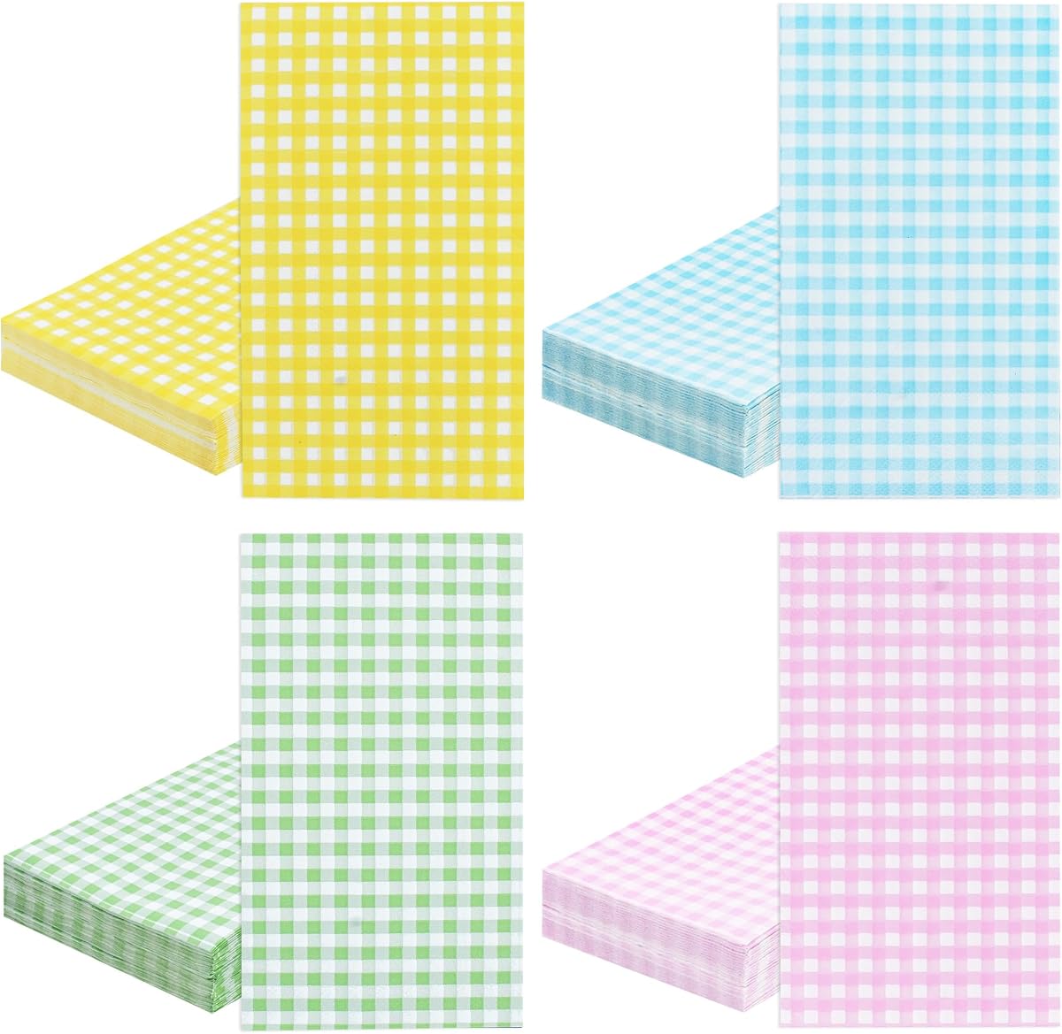 Vuzvuv 40pcs Cream Grid Disposable Napkins for Party Decor(2 Ply-8"X4.4") | Party Dinner Hand Napkin,Disposable Paper Napkins, for Women Men Table Decor Birthday Baby Shower Decoration