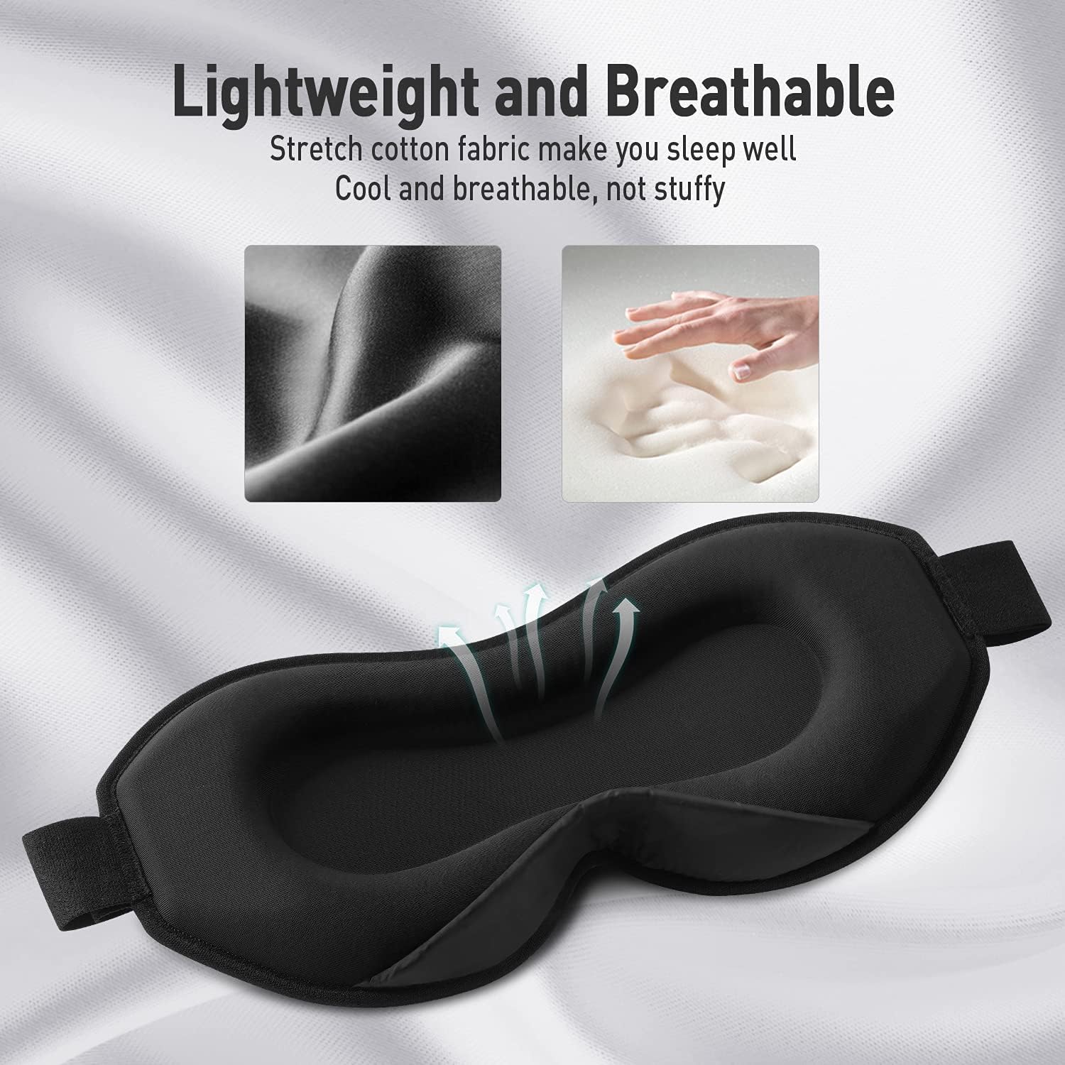 Sleep Mask, YFONG Women Men 3D Eye Mask for Side Sleepers, 2021 Sleeping Mask Blindfold, Light Blocking Eye Cover Soft Night Mask with Adjustable Strap, Eye Masks for Sleeping, Travel, Nap : Health & Household