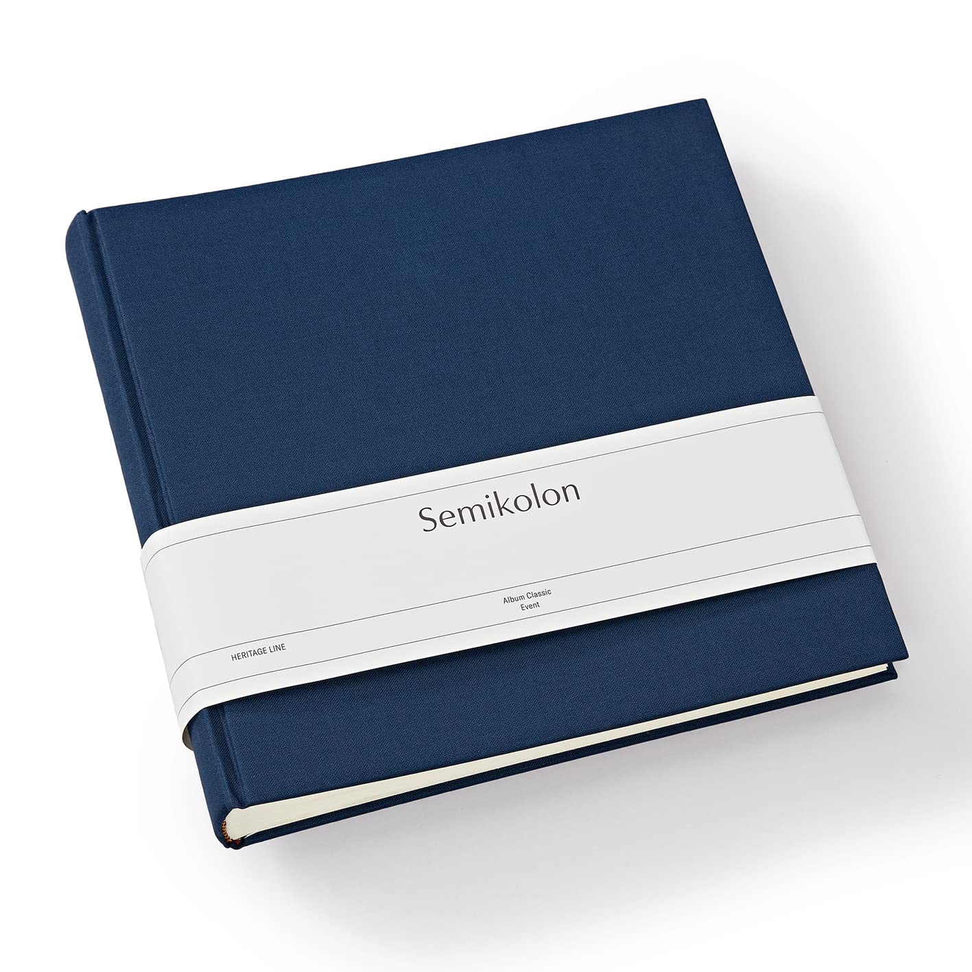 Semikolon 368383 Album fotografico Classic Event - 24 x 23 cm - 60 pagine color crema, per circa 60 foto - blu navy scuro