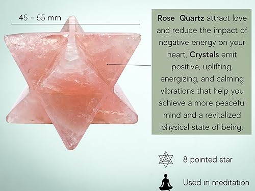 Miniatura 335 de Amazing Gemstone Larvikite Merkaba Crystal – Estrella de Merkaba metafísica de 1 pulgada para meditación – Cristal tetraedro energético y piedras