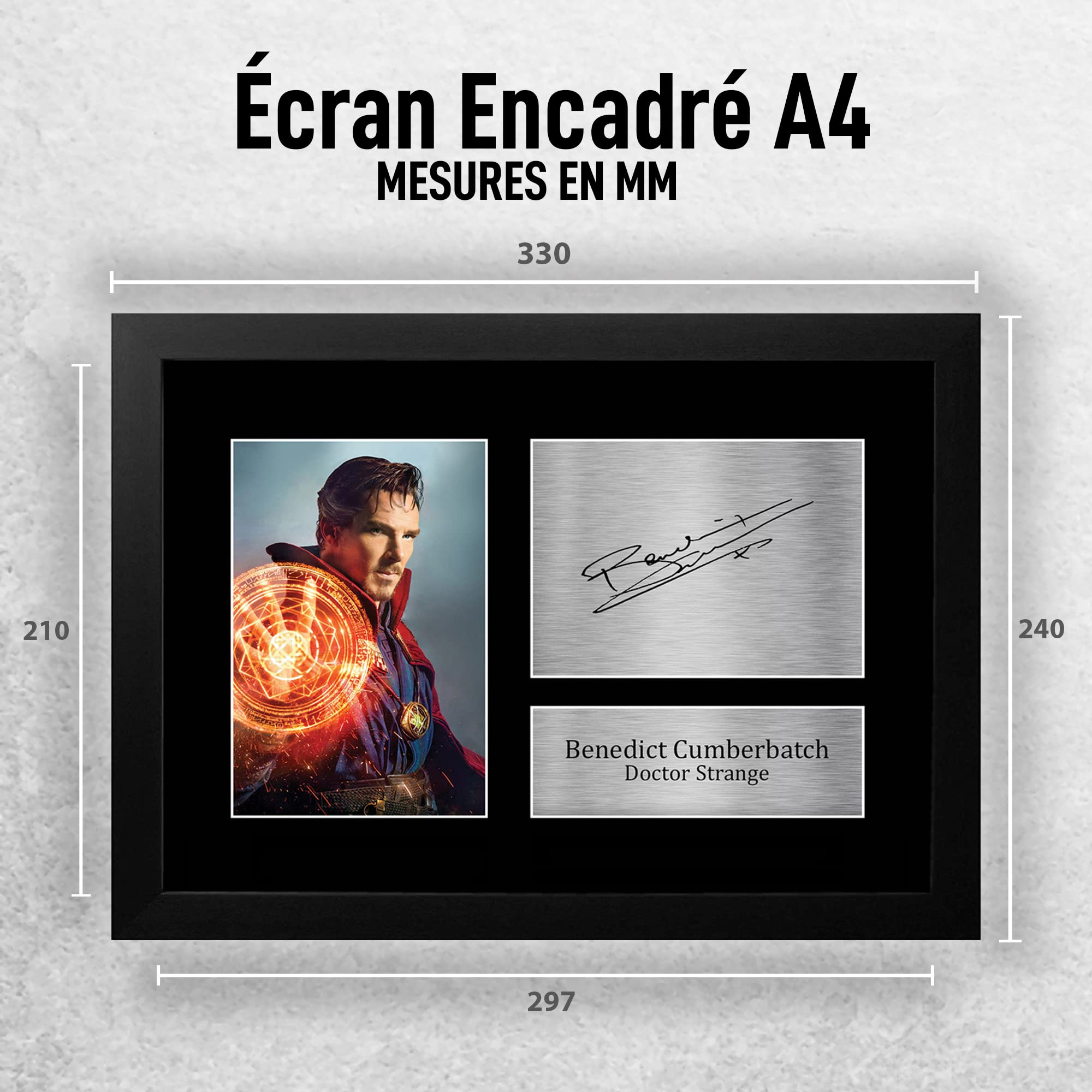 Benedict Cumberbatch Avengers Doctor Strange Autographe Photo A4 Encadré Cadeaux
