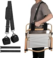 Vista 1 de Xxerciz Correa de transporte para silla de playa, silla plegable, correa de hombro ajustable para silla de campamento, correa de transporte