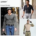 LEACOOLKEY Ceintures en cuir à double pression pour hommes PU Ceinture de travail en cuir pour Jeans2 Ceinture en cuir pour hommes