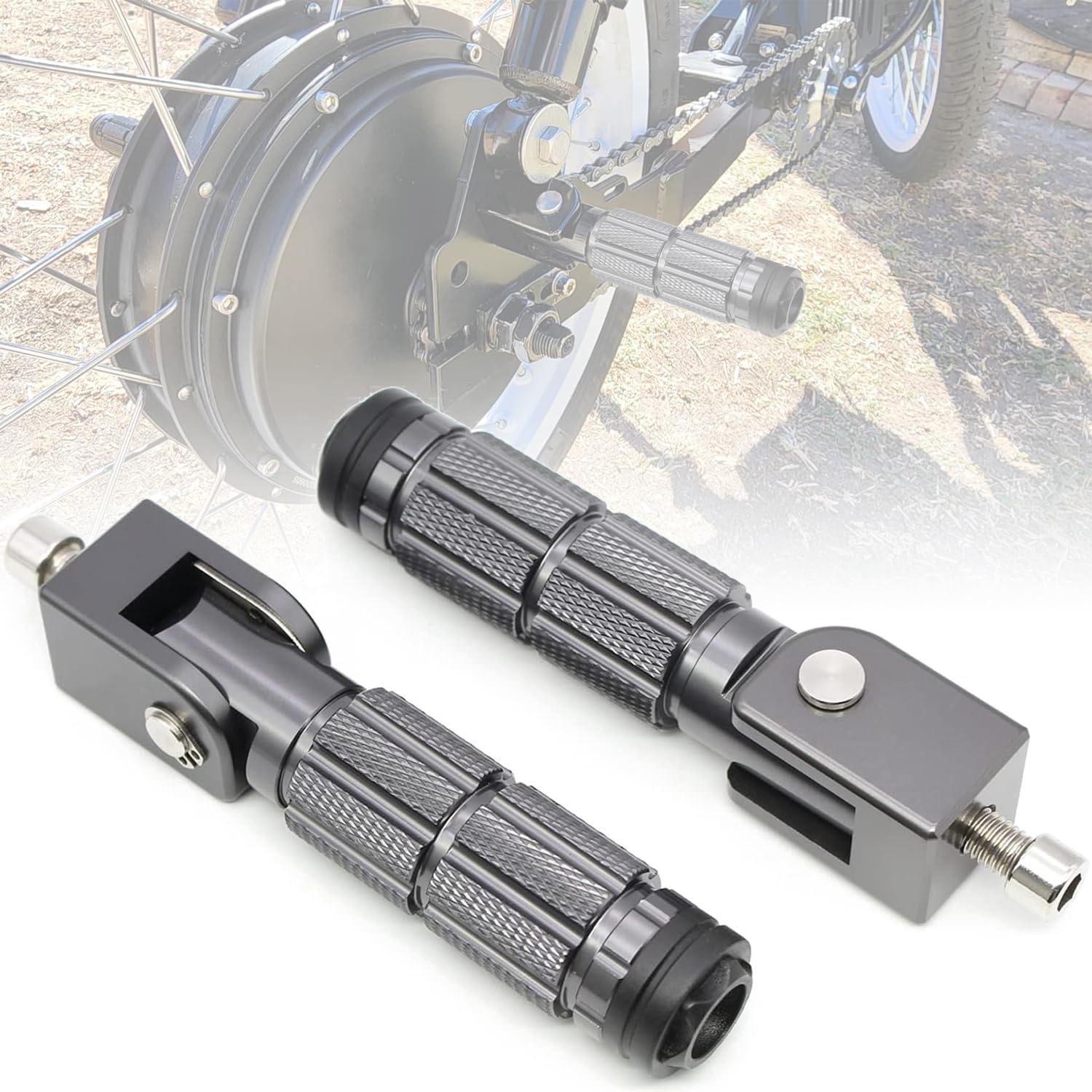 Jie Norman Foot Pegs Fit for Mini Bike Motorcycles Bicycle