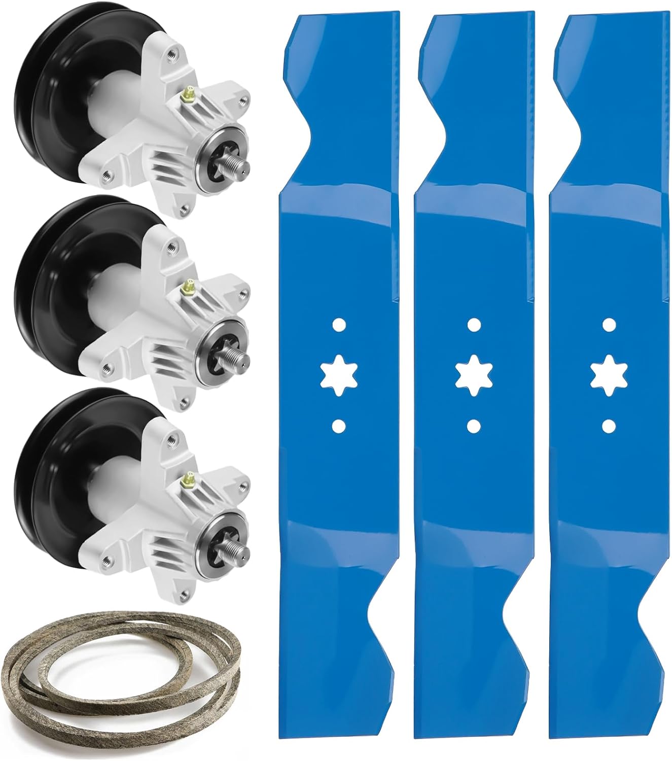 Spindle Blade Belt Kit for 2013 Cub Cadet RZT-S54, 2014 Craftsman Z6600 Columbia ZT-L54 618-05137 918-05137 119-8445 742-0677 942-0677B 754-04329 954-04329 Deck Rebuild Kit