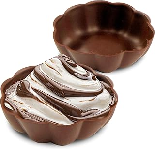 Lang's Chocolates – Milk Chocolate Dessert Shell Bowls – 12 Piece Box – ...