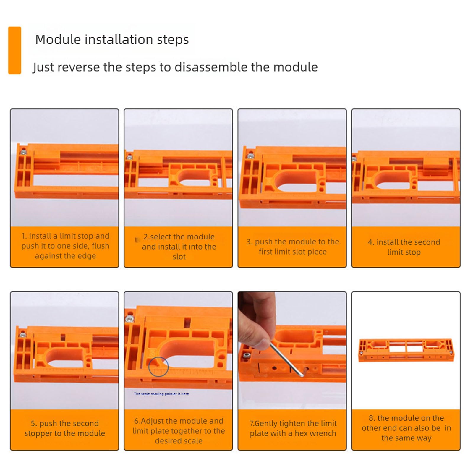 Set completo di strumenti per intaglio cerniera con intercambiabile