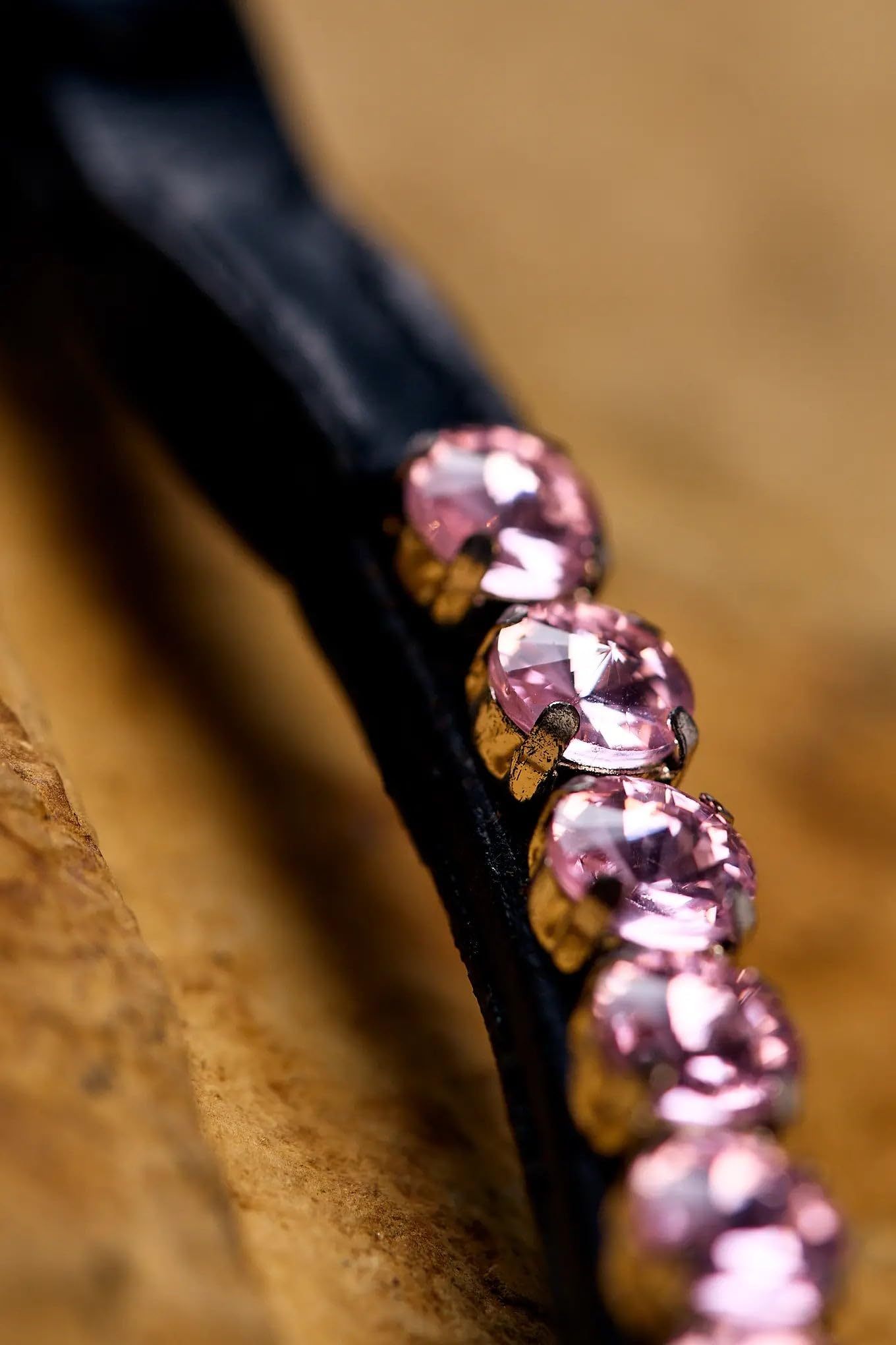Frontalera Vellquine Lady Pink Cristales Rosados y Sistema de Enganche Fácil Elegancia y Comodidad para Cabezadas (full)