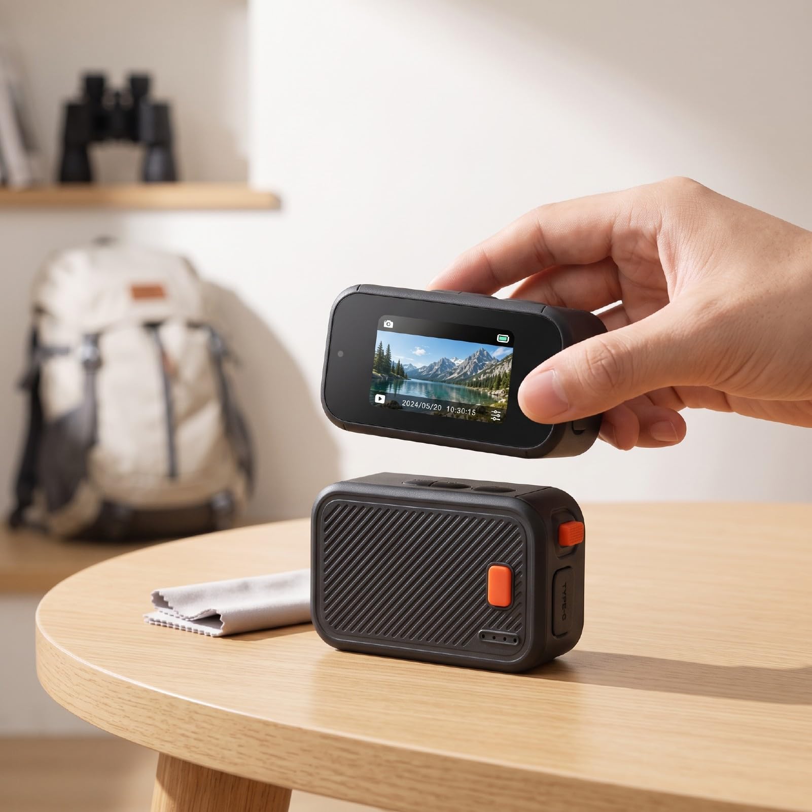 KIMISS Action Cam Magnetica, 2.7K HD con Obiettivo Grandangolare