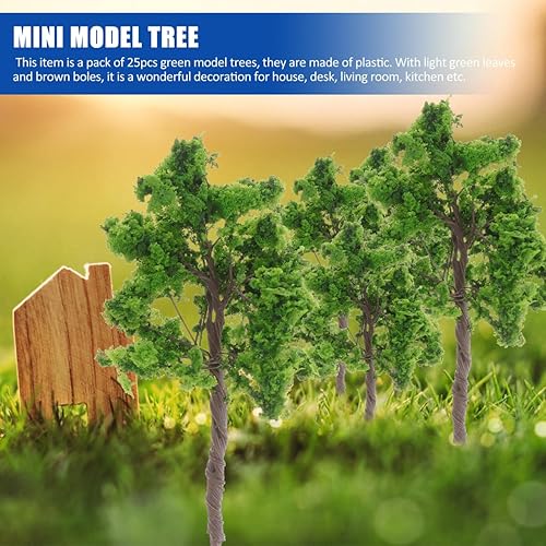 Miniatura 4 de WINOMO 25pcs modelo árboles mini paisaje paisaje arquitectura tren ferrocarril árboles