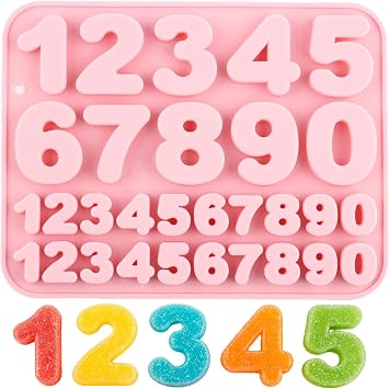 30 Cavity Small Size 0-9 Digital Chocolate Molds Number Silicone Mold For Chocolate Candy Cake Decoration
