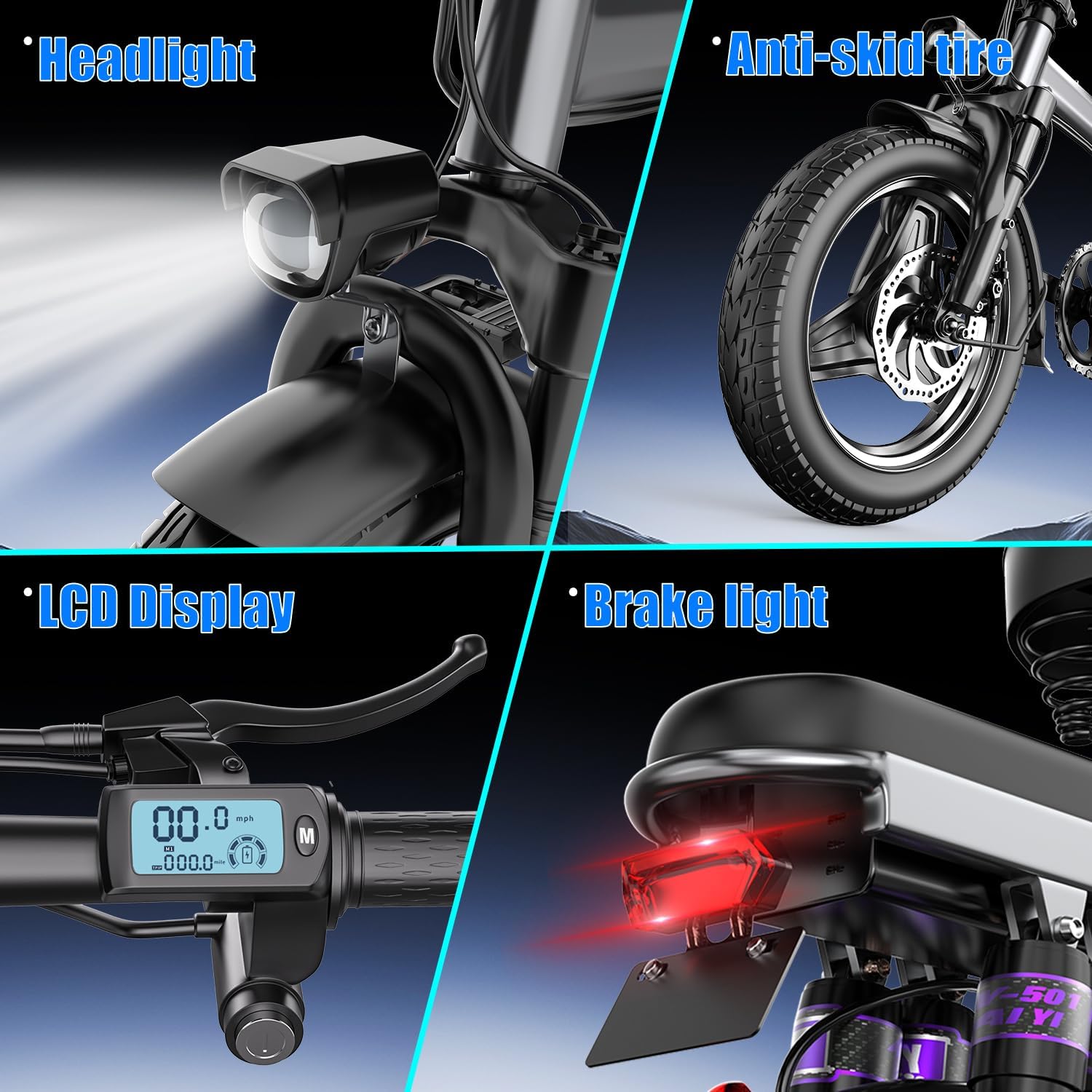 Headlight, LCD Display, and Brake Light