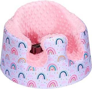 Kinaron Seat Cover, Compatible with Bumbo Seat, Baby Comfortable Seat Cover with Ultra Soft and Breathable, Perfect for Bumbo Seat (Pink)