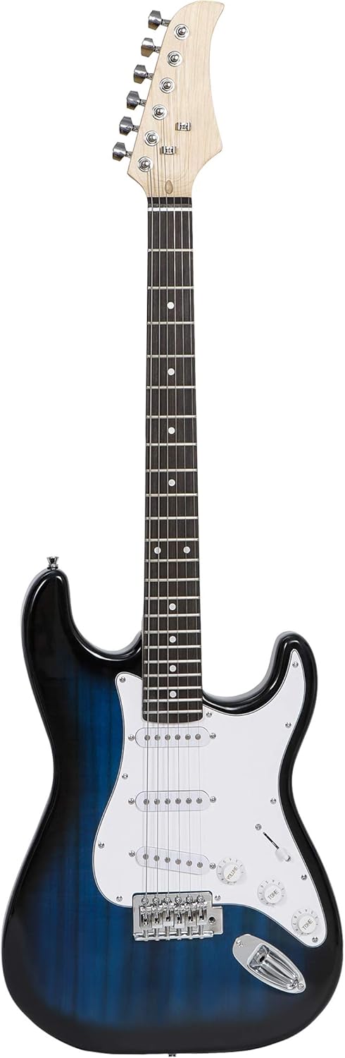 Smartxchoices 39" Full Size Electric Guitar with 10W Amp,Gig Bag Case Guitar Strap Package for Beginner Starter (Blue)