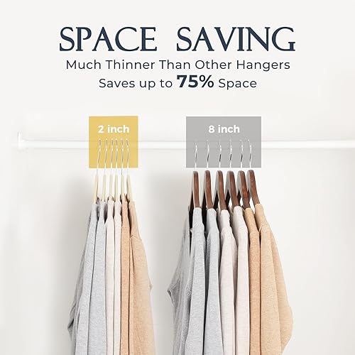 Miniatura 123 de HOUSE DAY - Perchas de terciopelo antideslizantes para trajes (60 unidades)